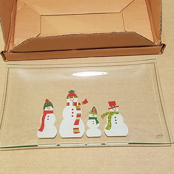 Pampered Chef Other - NIB Pampered Chef Snowman Rectangle Platter